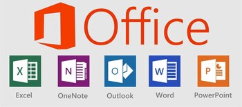 Excel, OneNote, Outlook, Word, PowerPoint.