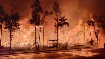 Feroz incendio en un depósito